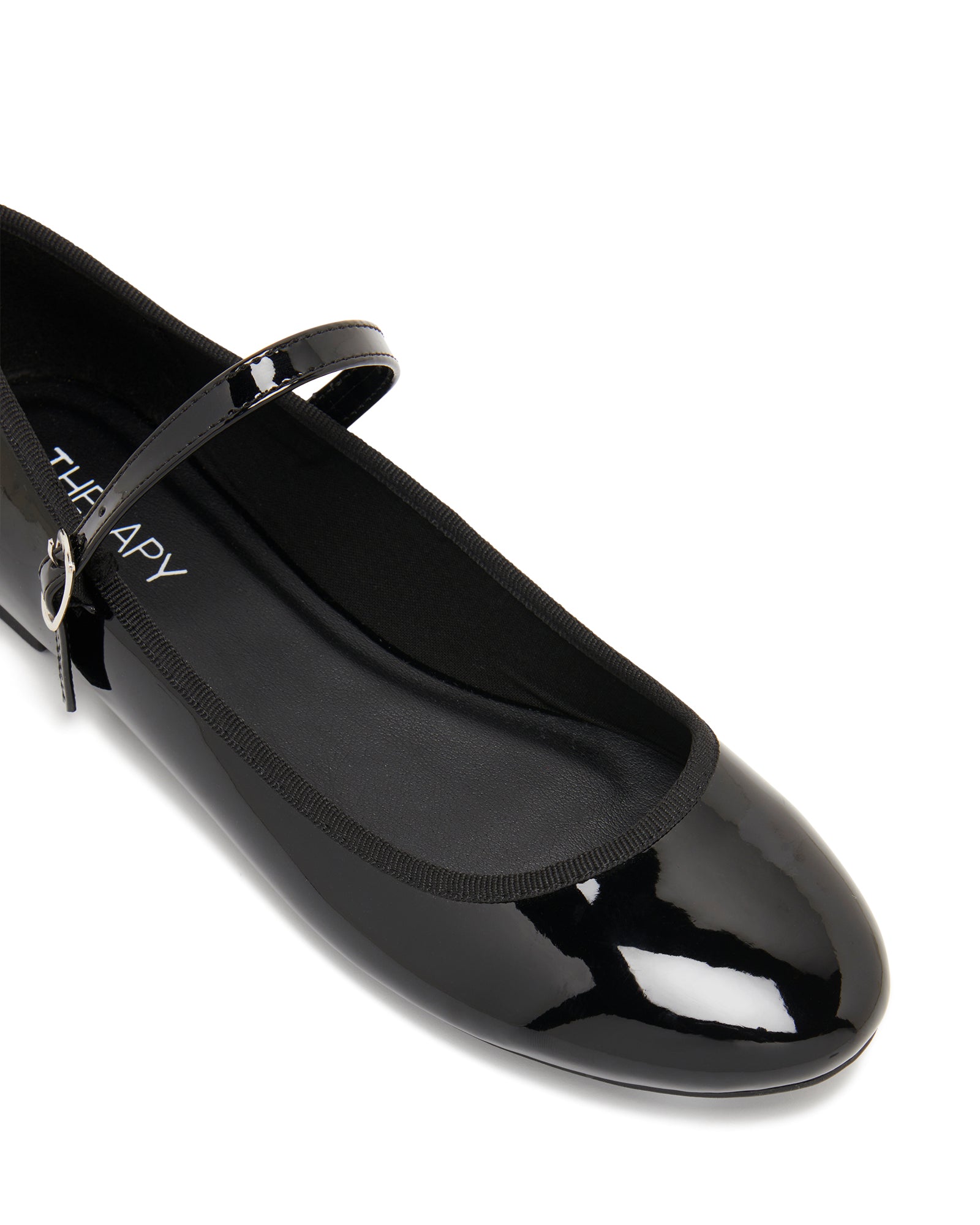 Therapy Shoes Jayne Black Patent | Women's Flats | Ballet | Mary Jane