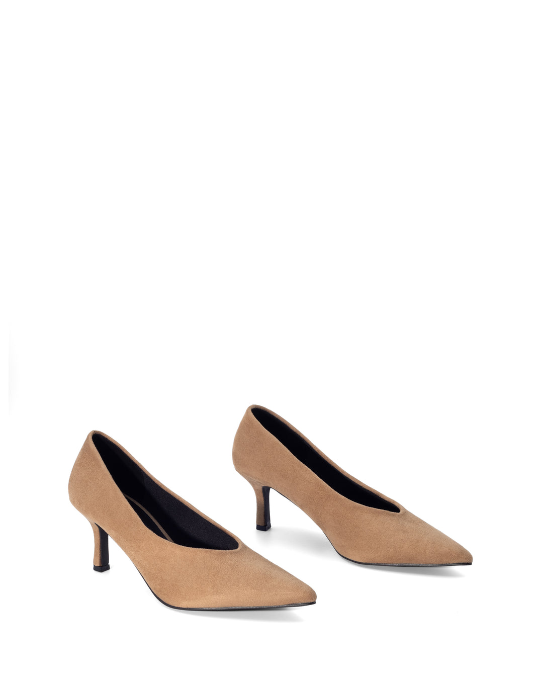 Jordyn Pump Mocha Faux Suede