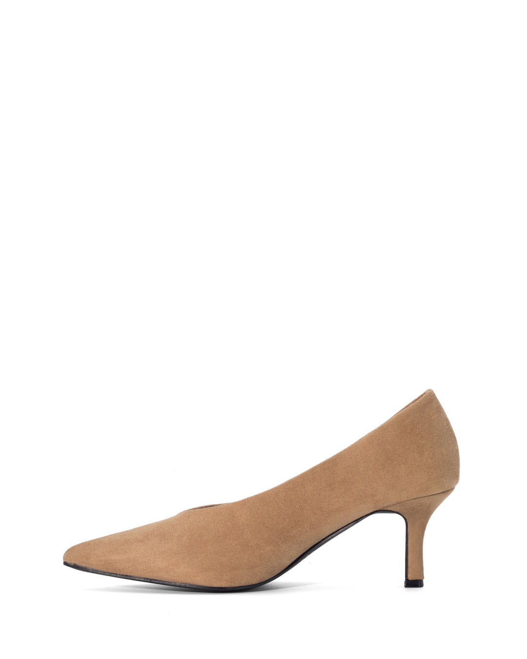 Jordyn Pump Mocha Faux Suede