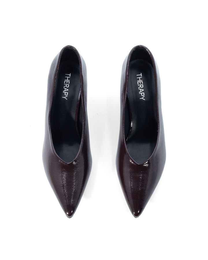 Jordyn Pump Port Crinkled Patent