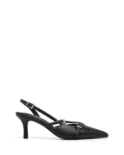 Therapy Shoes Juicy Black Smooth | Women's Heels | Slingback | Pump | Stiletto