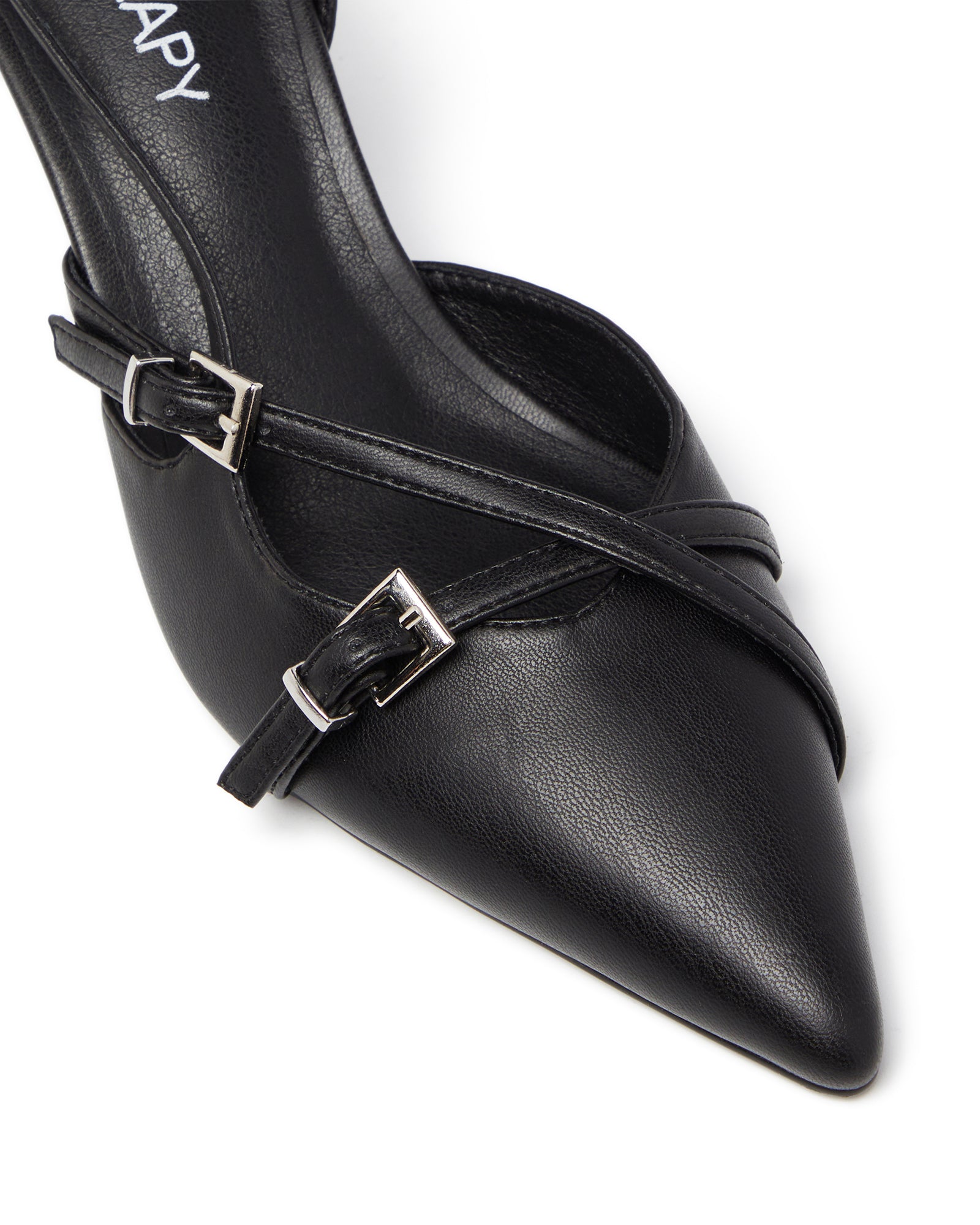 Therapy Shoes Juicy Black Smooth | Women's Heels | Slingback | Pump | Stiletto