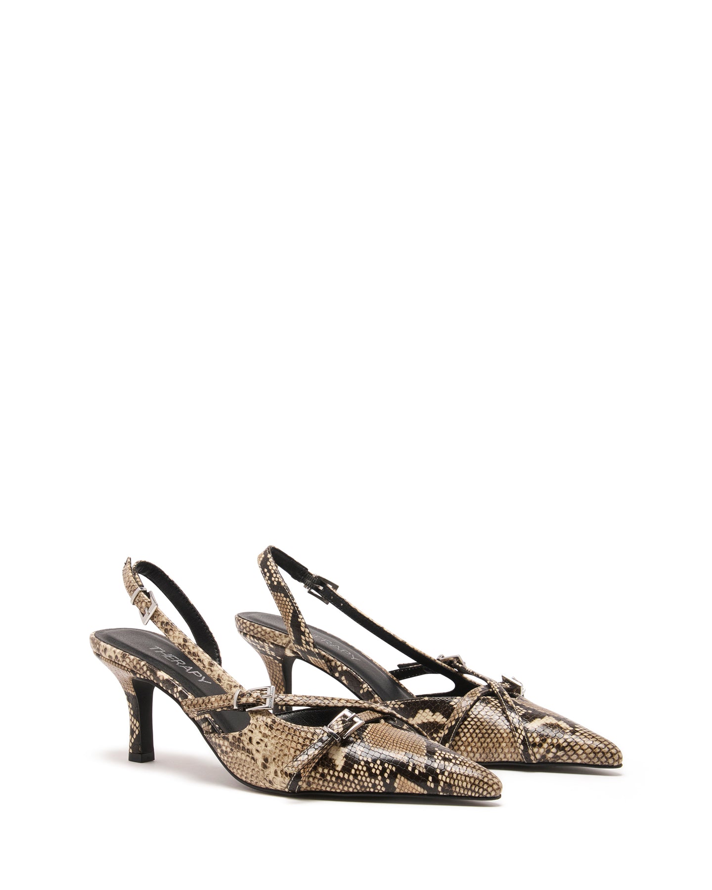 Juicy Slingback Pump Taupe Snake Therapy Shoes