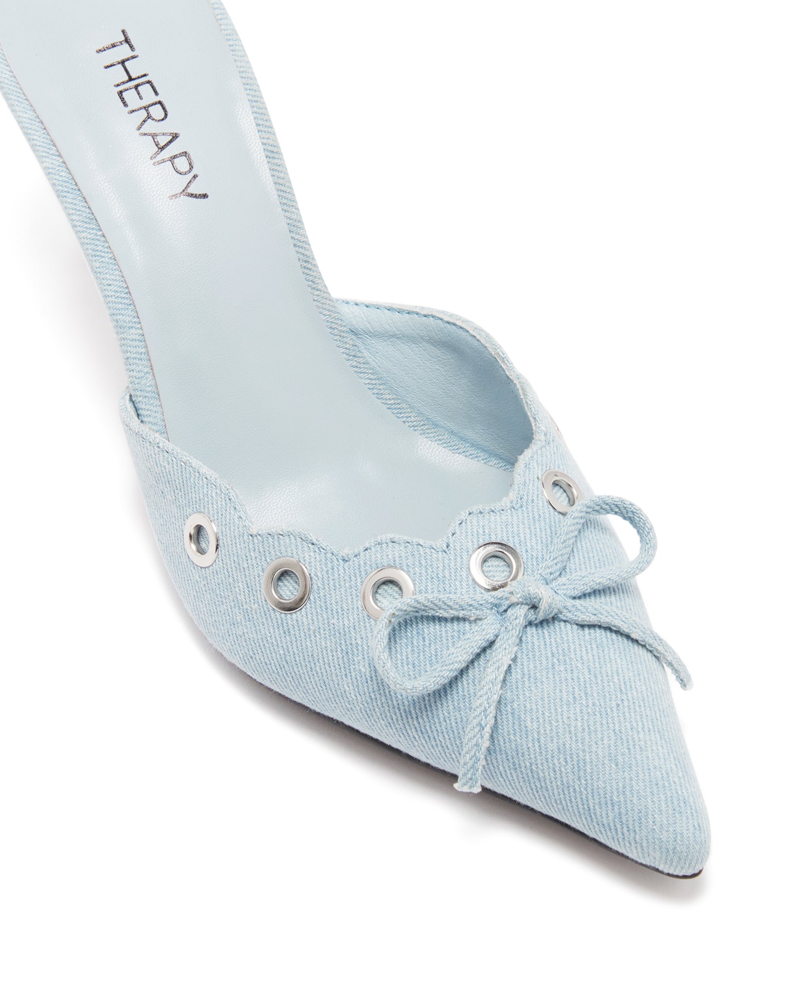 Therapy Shoes Justice Light Blue Denim | Women's Heels | Pumps | Kitten