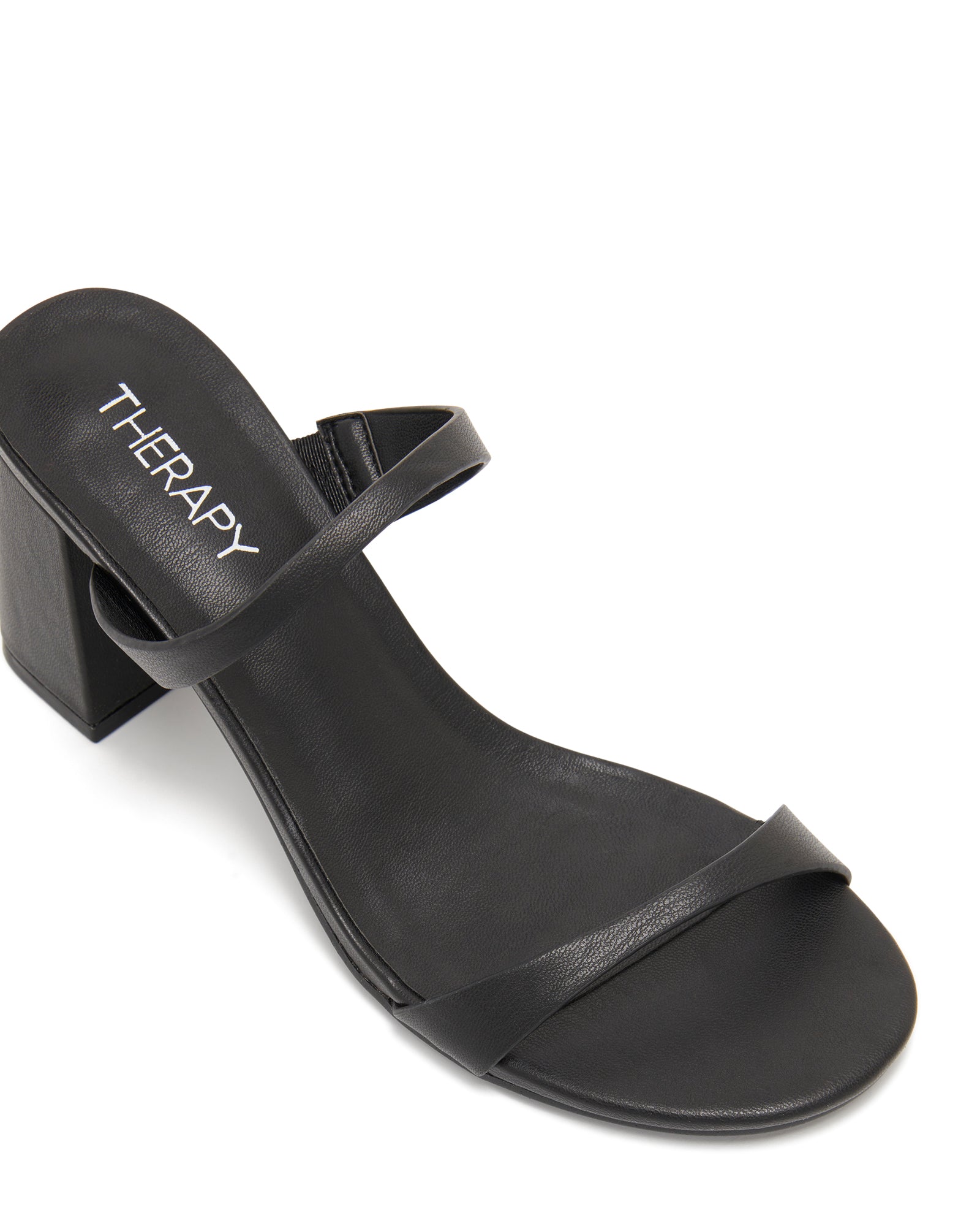 Therapy Shoes Kirra Black Smooth | Women's Heels | Sandals | Mules
