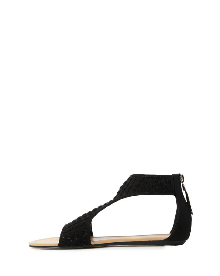 Therapy Shoes La Boca Black | Women's Sandals | Flats | Woven