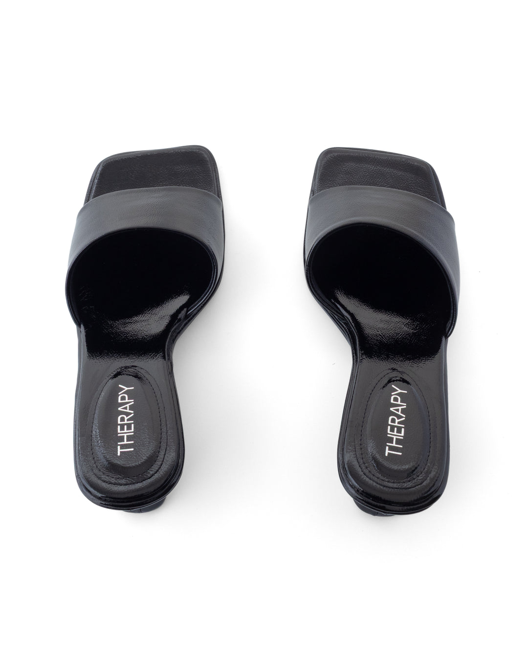 Lafayette Wedge Black Crinkled Patent