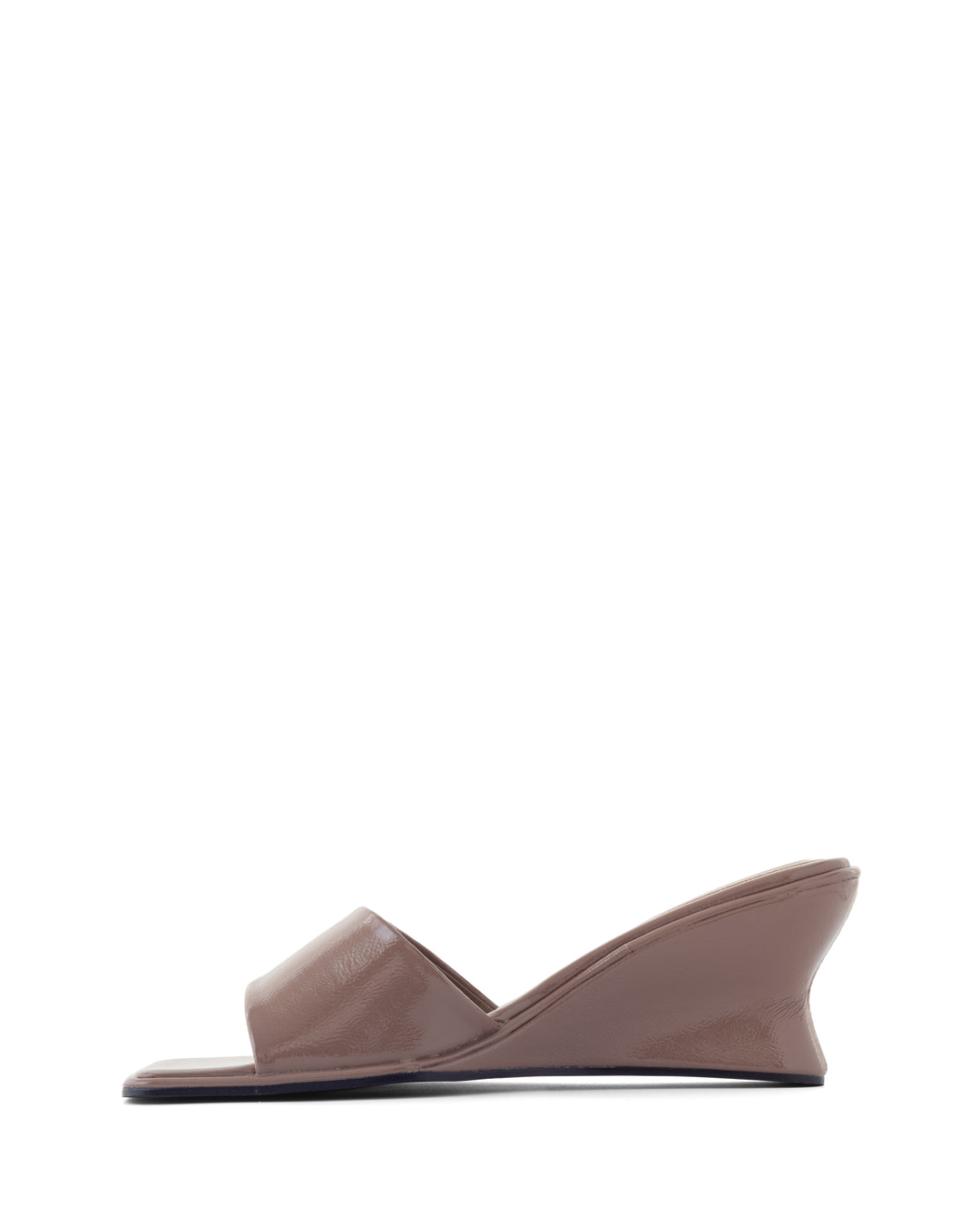 Lafayette Wedge Mocha Crinkled Patent