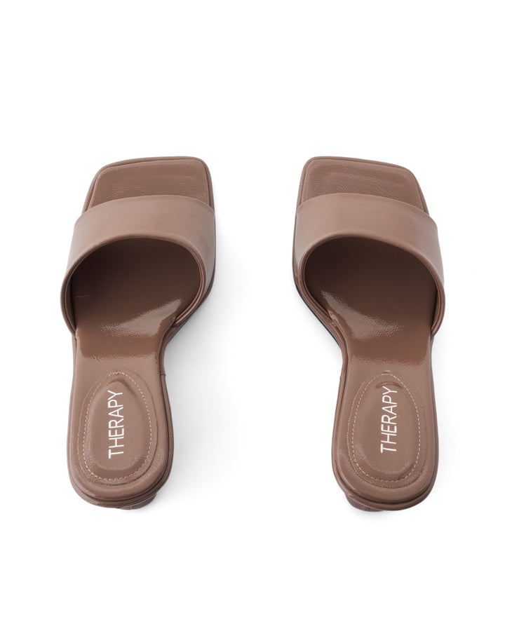 Lafayette Wedge Mocha Crinkled Patent