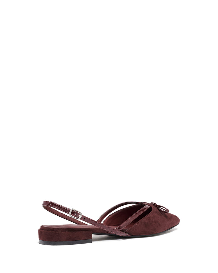 Lalaa Flat Point Bordeaux Suede
