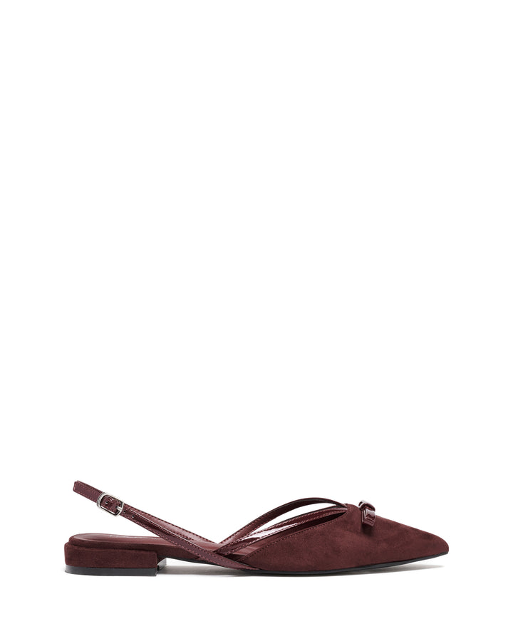 Lalaa Flat Point Bordeaux Suede