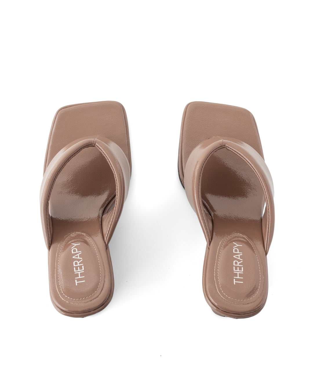 Lennox Wedge Mocha Crinkled Patent