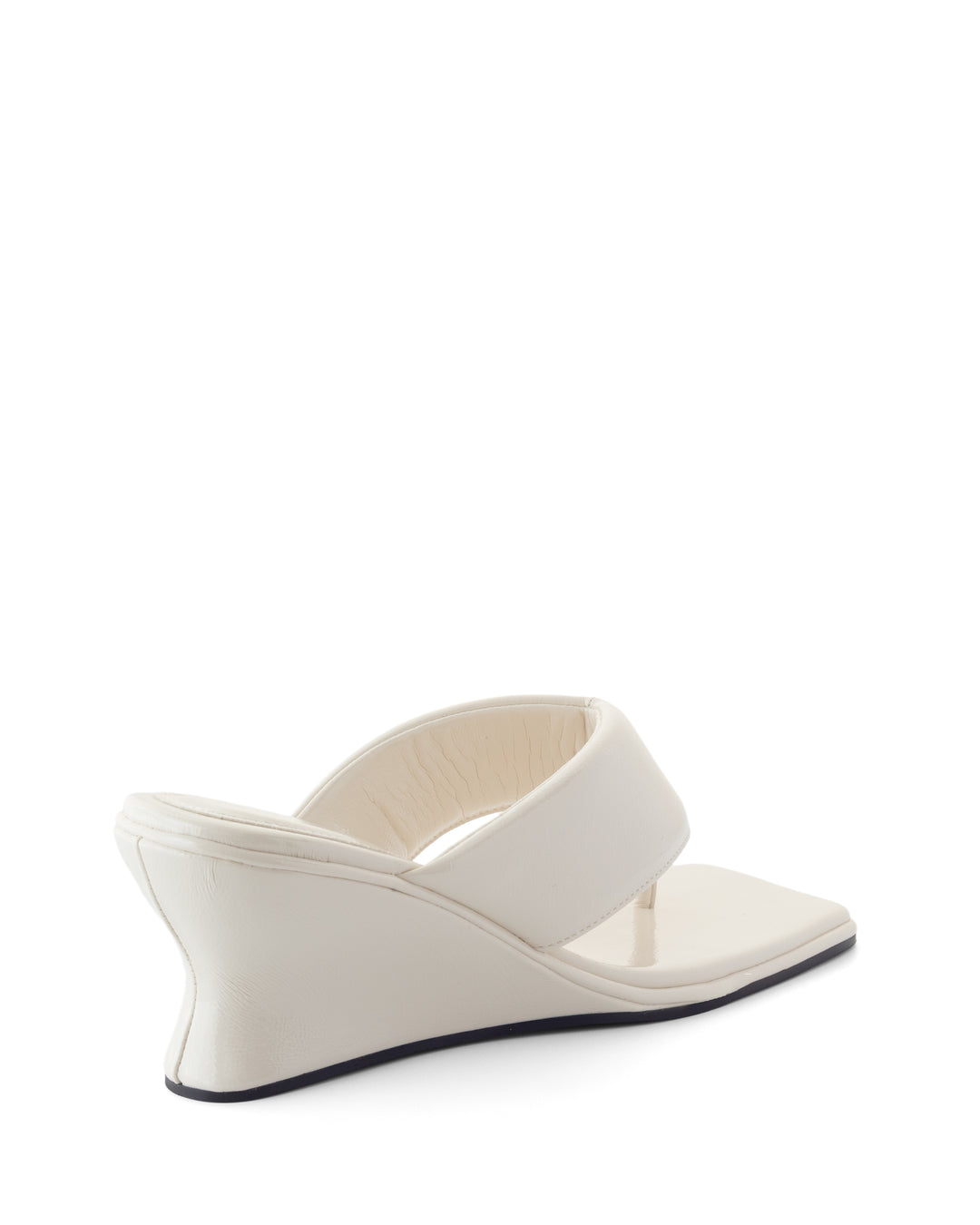 Lennox Wedge Off White Crinkled Patent