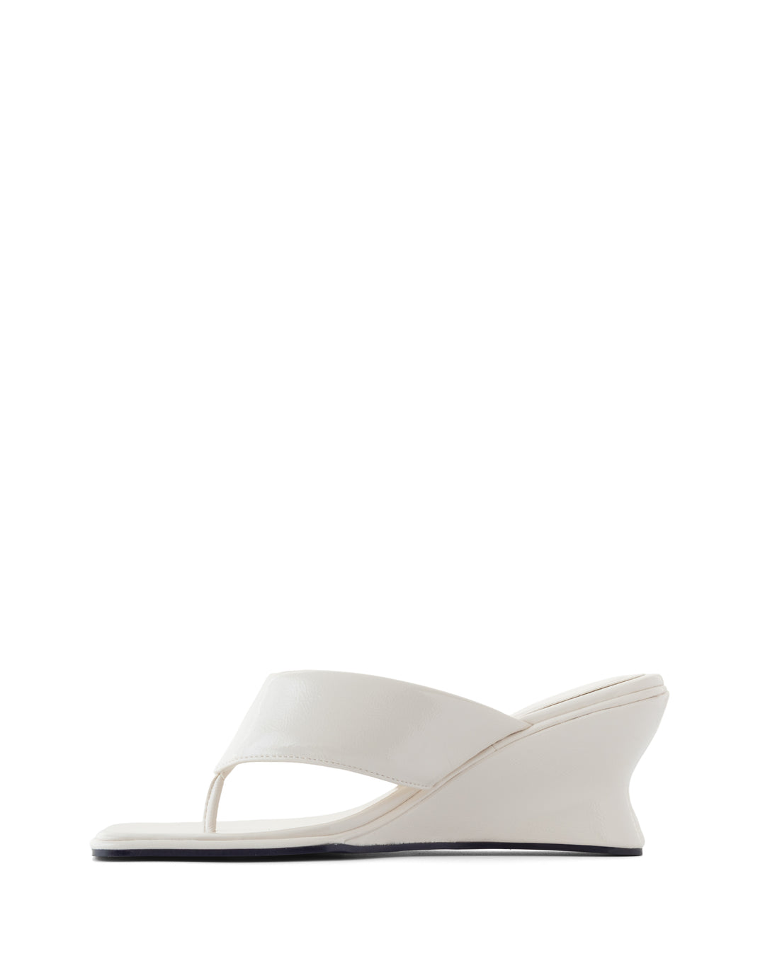 Lennox Wedge Off White Crinkled Patent