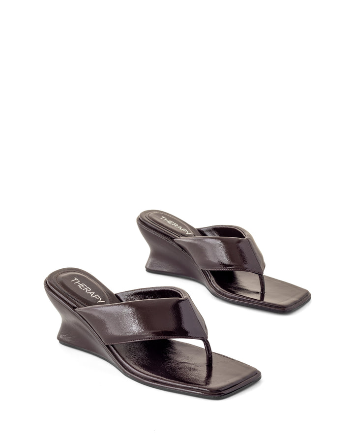 Lennox Wedge Port Crinkled Patent