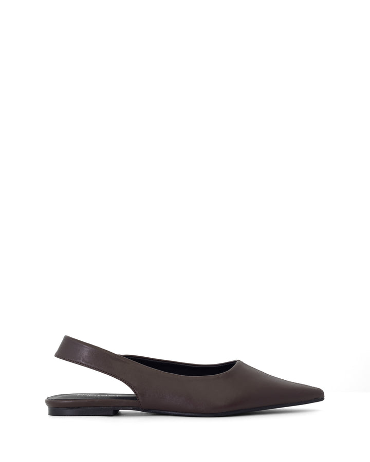 Lexington Slingback Flat Chocolate