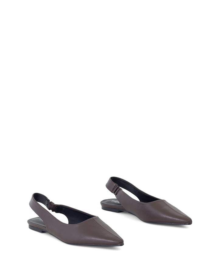 Lexington Slingback Flat Chocolate