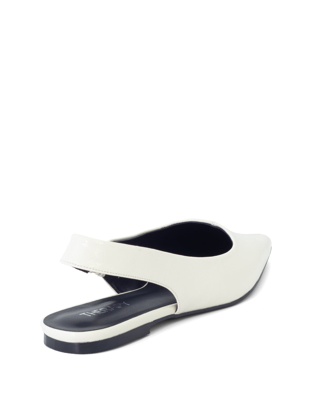 Lexington Slingback Flat Off White Crinkled Patent