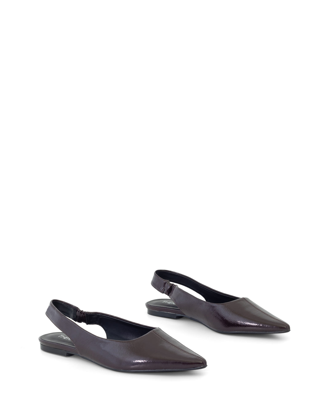 Lexington Slingback Flat Port Crinkled Patent