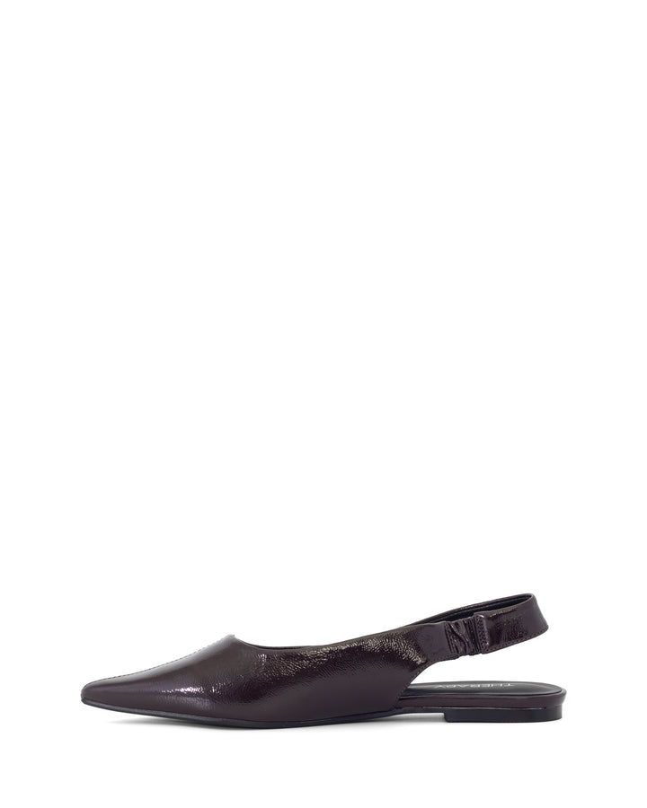 Lexington Slingback Flat Port Crinkled Patent