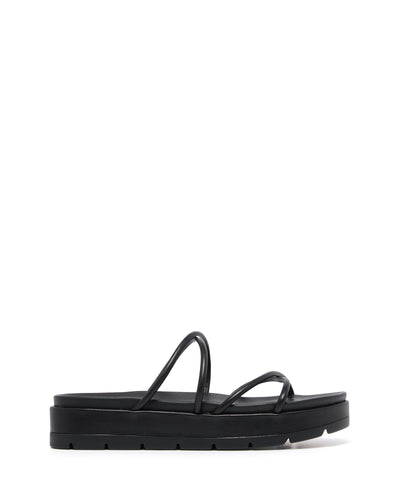 Therapy Shoes Lifft Black Smooth | Women's Sandals | Flatform | Platform | Slide