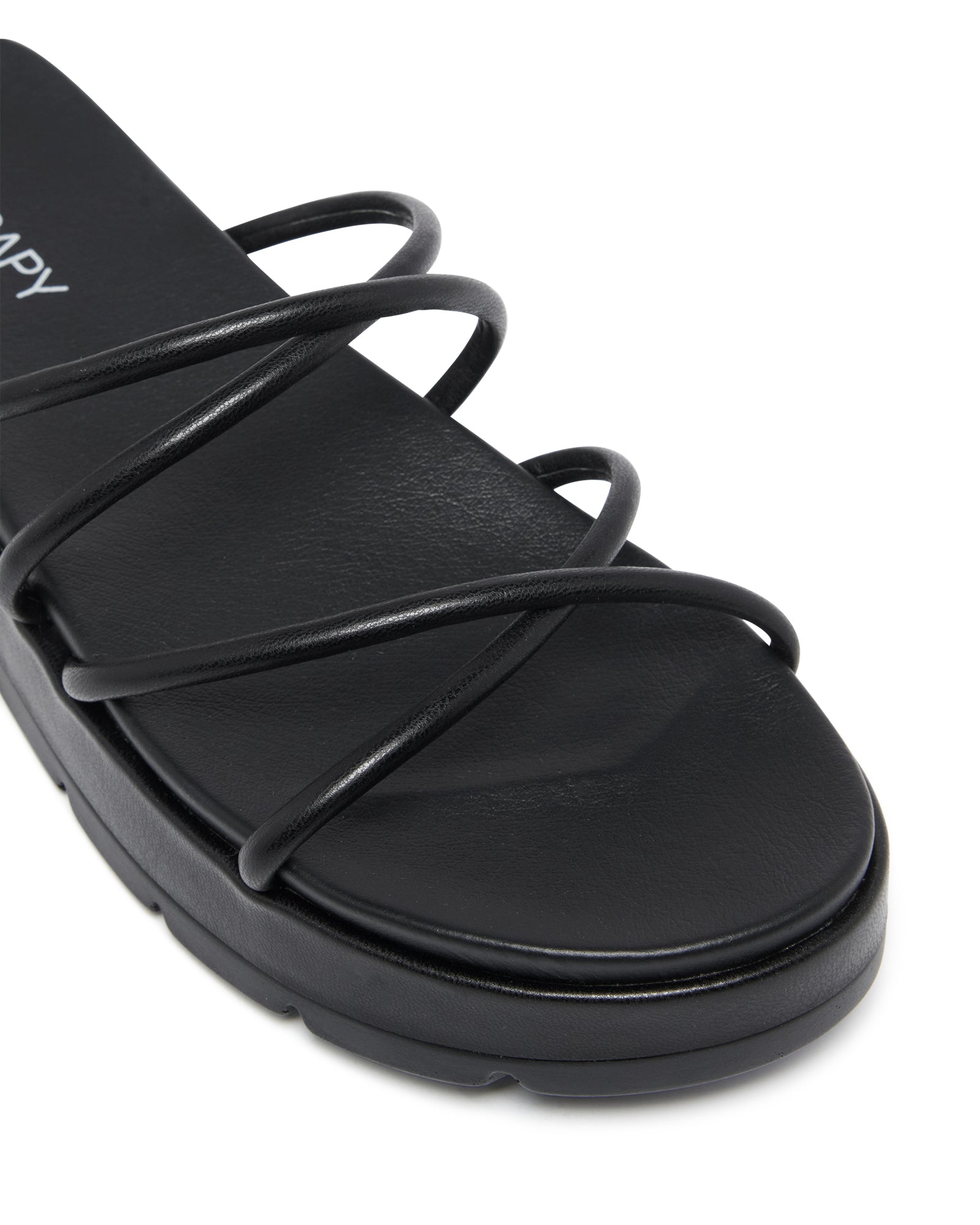 Therapy Shoes Lifft Black Smooth | Women's Sandals | Flatform | Platform | Slide