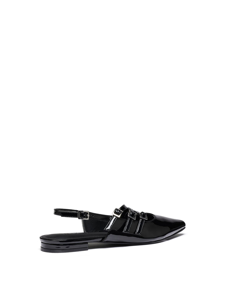 Lisst Slingback Flat Black Patent