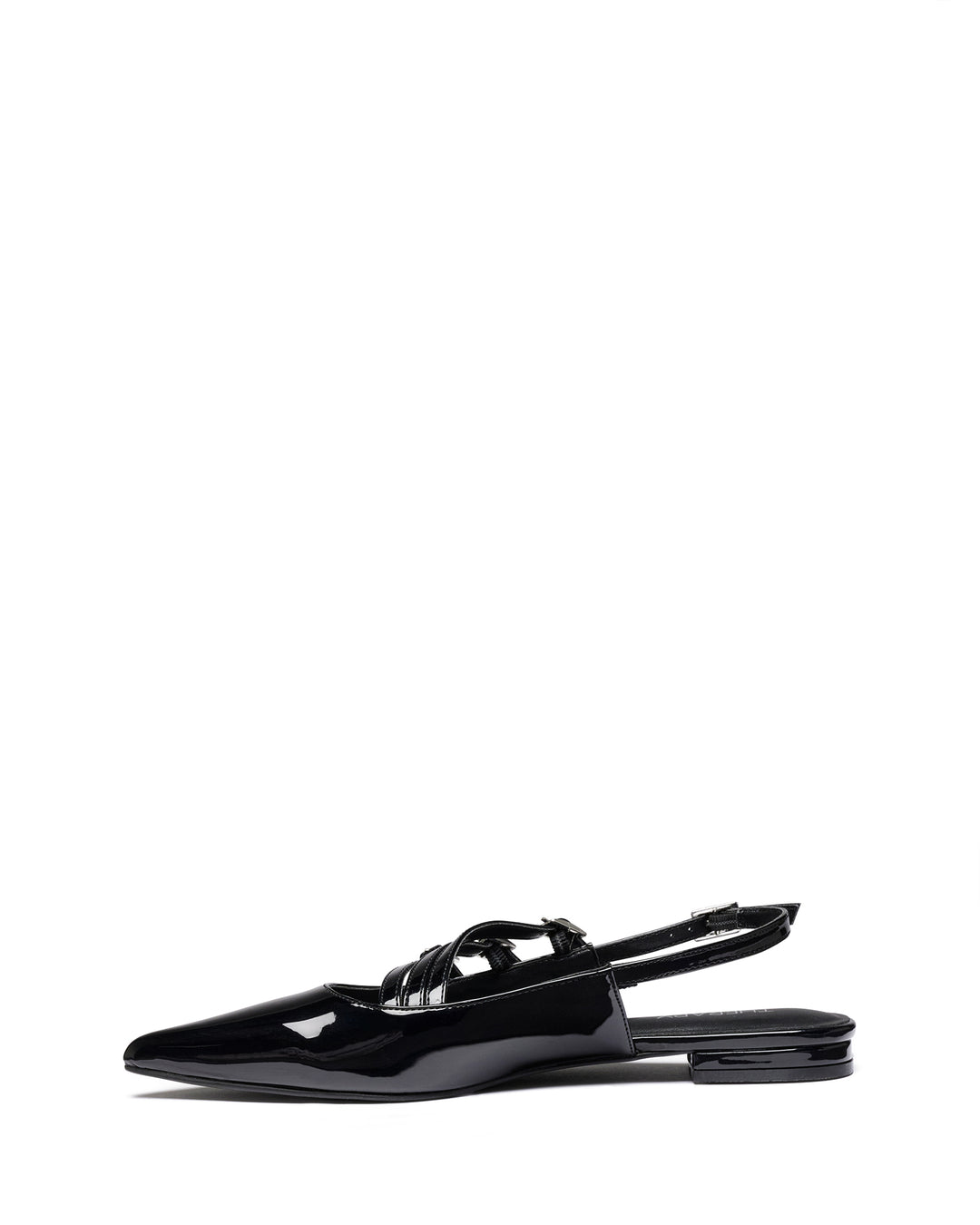 Lisst Slingback Flat Black Patent