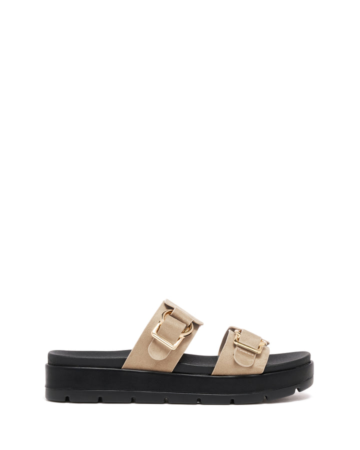 Litmus Flatform Sandals Cashew Suede