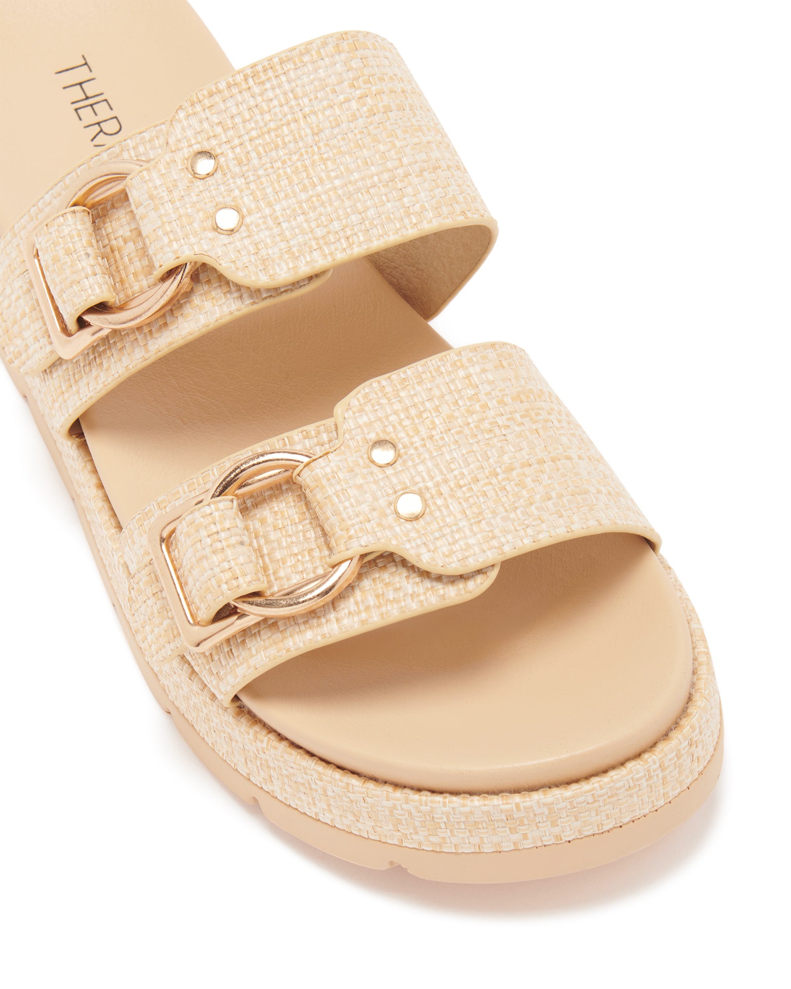 Therapy Shoes Litmus Natural Raffia | Women's Sandals | Slides | Platform