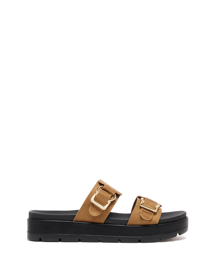 Litmus Flatform Sandals Toffee Suede