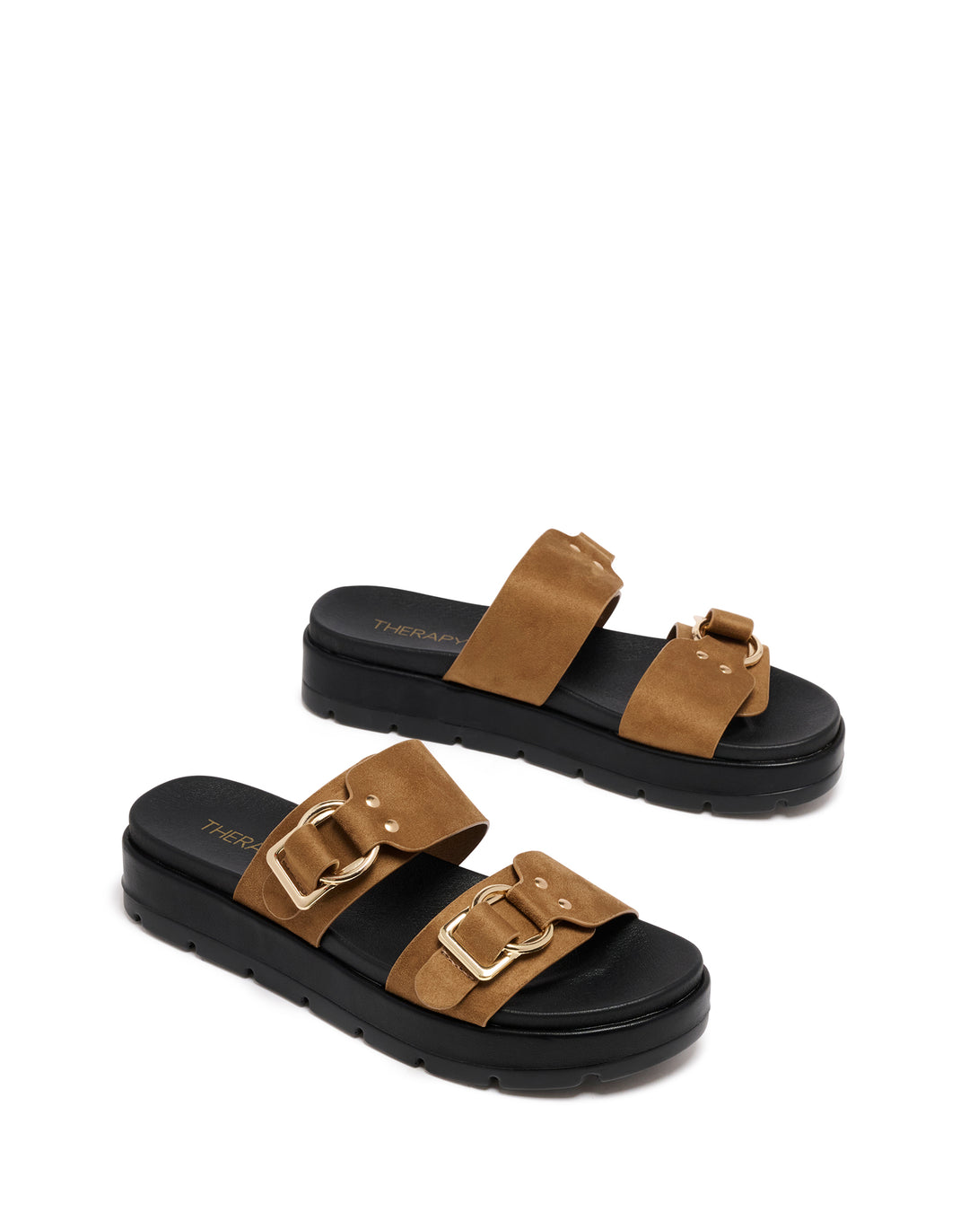 Litmus Flatform Sandals Toffee Suede