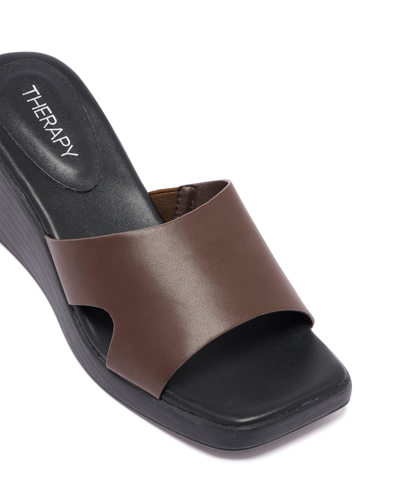 Llola Wedge Slide Sandal Chocolate