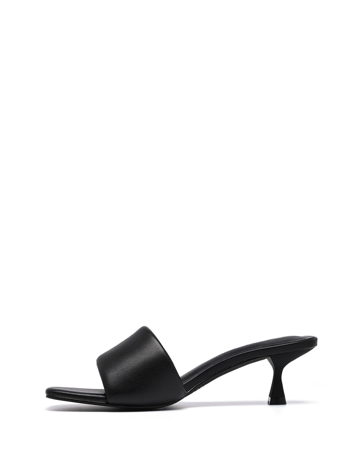 Therapy Shoes Luxe Black Smooth | Women's Heels | Mules | Kitten | Low