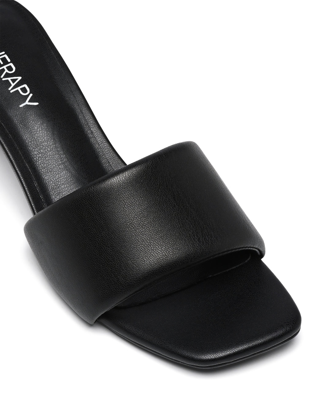 Therapy Shoes Luxe Black Smooth | Women's Heels | Mules | Kitten | Low