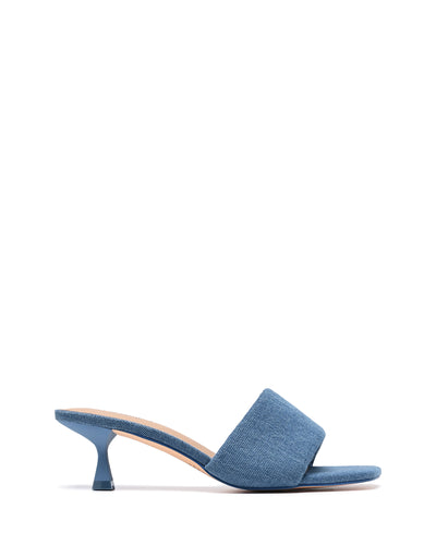 Therapy Shoes Luxe Blue Denim | Women's Heels | Mules | Kitten | Low