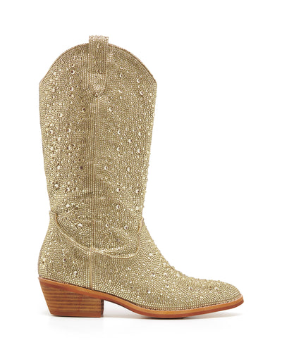 Therapy Shoes Majesty Soft Gold Rhinestones | Women's Boots | Western | Cowboy | Tall