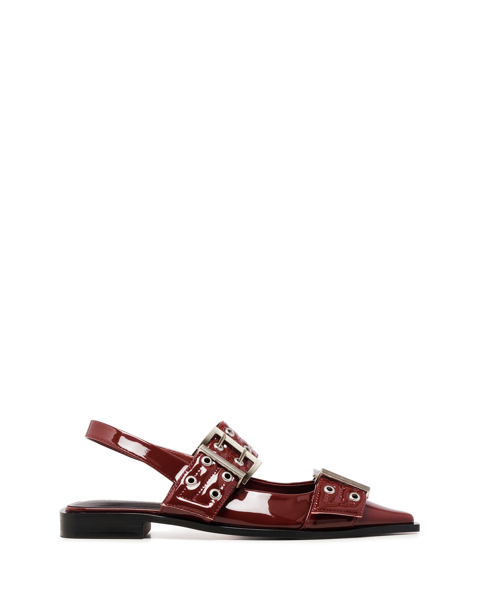 Matilda Pointed Flat Cherry Patent- PRE ORDER DUE FOR DISPATCH 15TH MAY