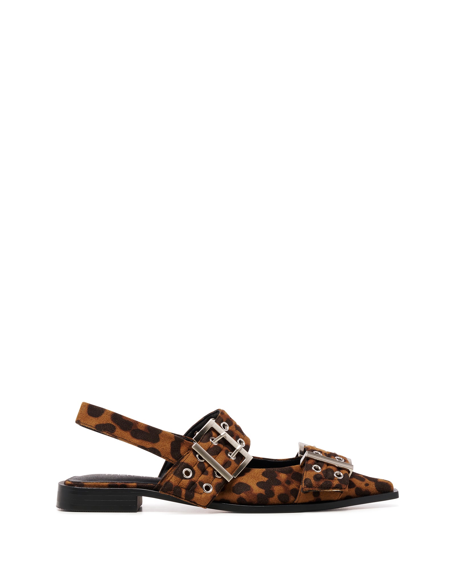 Matilda Pointed Flat Leopard Microfibre- PRE ORDER DUE FOR DISPATCH 15TH MAY