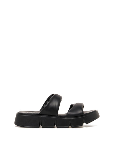 Therapy Shoes Maxie Black Smooth | Women's Sandals | Slides | Flatform