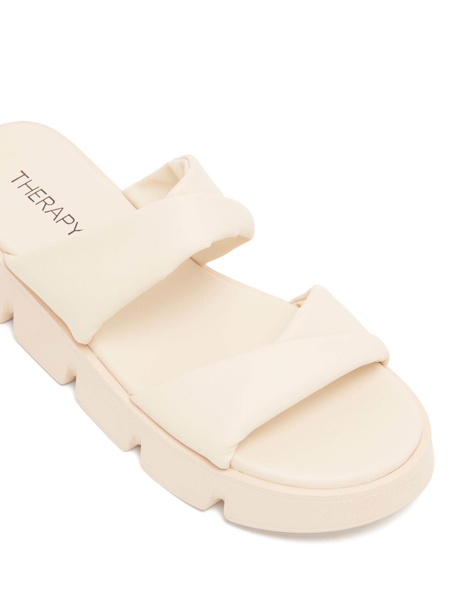 Therapy Shoes Maxie Bone Smooth | Women's Sandals | Slides | Flatform