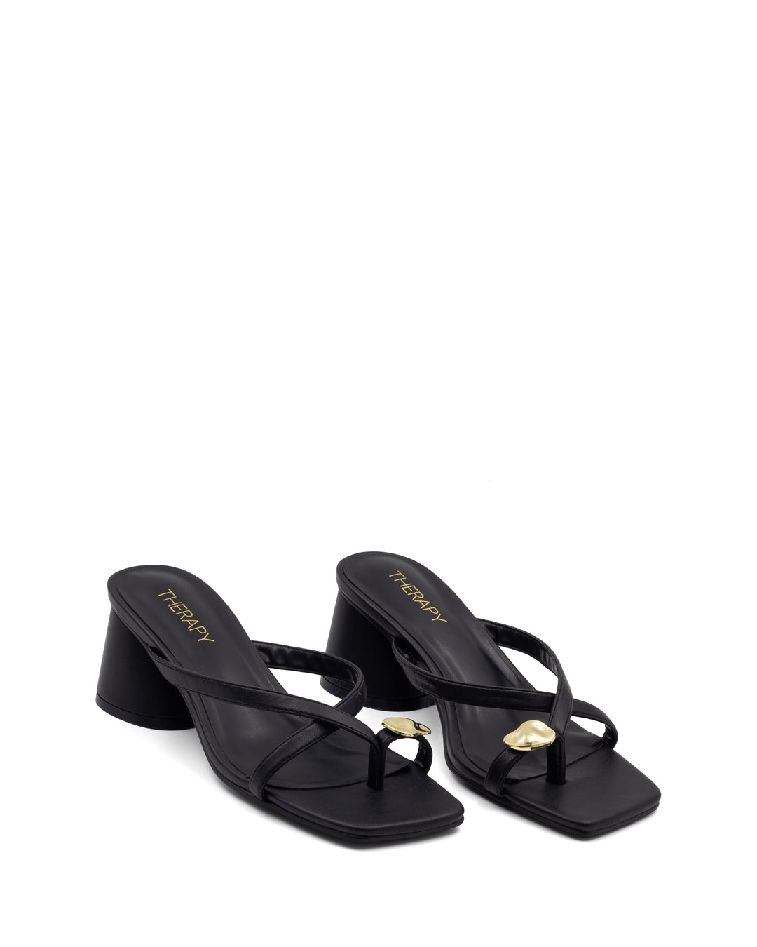 Mica Thong Heel Black