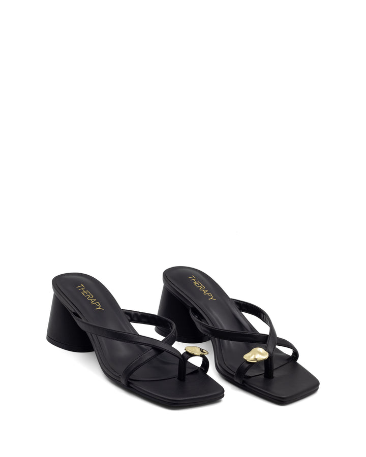 Mica Thong Heel Black
