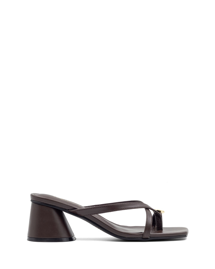 Mica Thong Heel Chocolate
