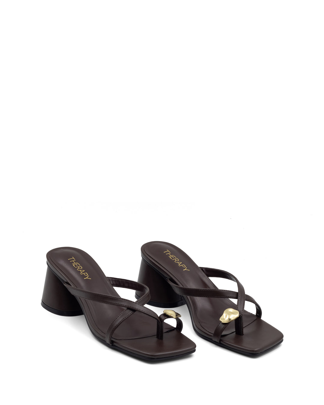 Mica Thong Heel Chocolate