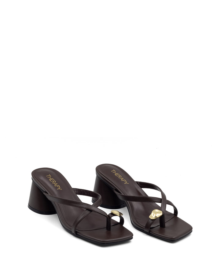 Mica Thong Heel Chocolate