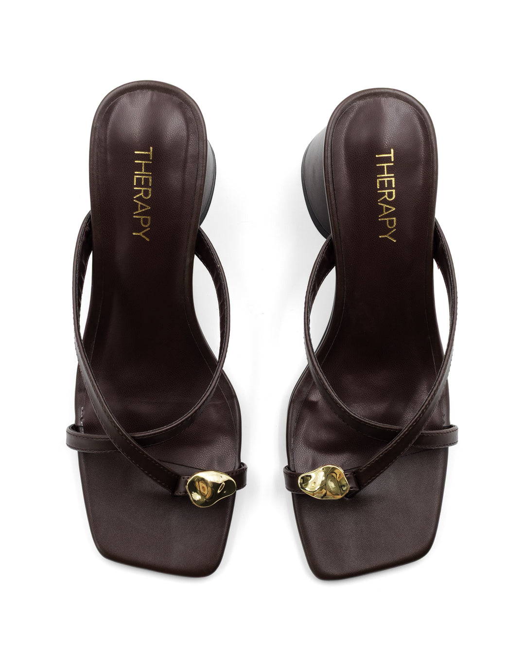 Mica Thong Heel Chocolate