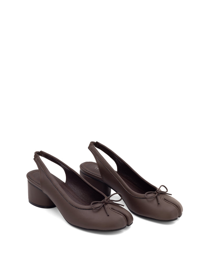 Mochi Tabi Slingback Heel Chocolate *PRE ORDER DUE FOR DISPATCH 15-30 JUNE*