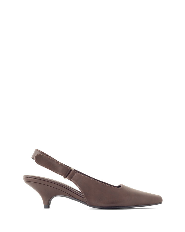 Newark Slingback Pump Chocolate