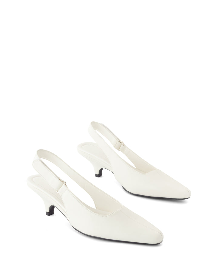 Newark Slingback Pump White